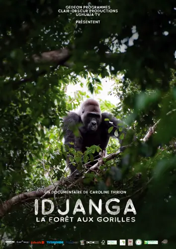 affiche du film animalier Idjanga la forêt aux gorilles